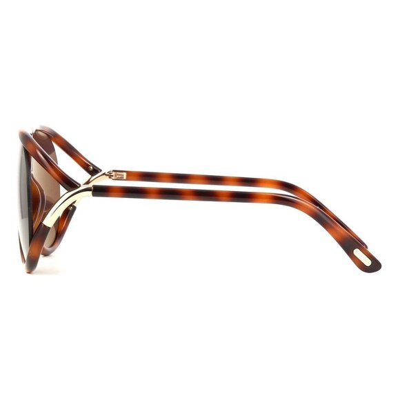 A0722Z New TOM FORD Axel Havana Aviator FT1197/S 53E Sunglasses Women - Picture 3 of 4
